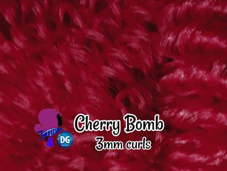 DG Curly Nylon Cherry Bomb JN4104 3mm 1oz 28g 36in 92cm Doll Hair For Cheap