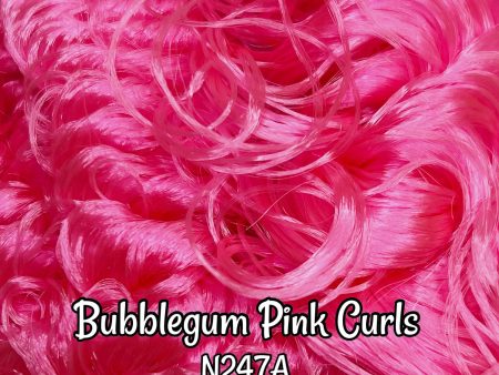 DG Curly Nylon Bubblegum Pink N247A 1oz 28g 36in 92cm Doll Hair Hot on Sale