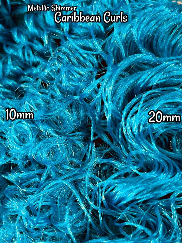 DG Curly Nylon Shimmer Shine Caribbean YN2139-1  1oz 28g 36in 92cm Doll Hair For Sale