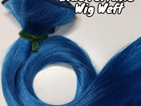 DG Nylon Wig Weft Blue Fortune N2198 Deep cobalt Blue 30 Wx20 L Doll Hair For Sale