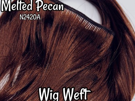 DG Nylon Wig Weft Melted Pecan N2420A Red Brown 30 Wx20 L Doll Hair Online Sale