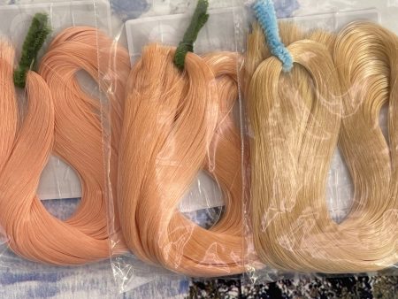 Japanese Saran Artist Pack Peachy Tones 3oz Three Color Bundle Doll Hair for Rerooting on Sale