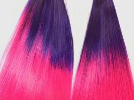 TDP Cheshire Ombre Purple to Pink High Temp Nylon Silk Doll Planet Hair on Sale