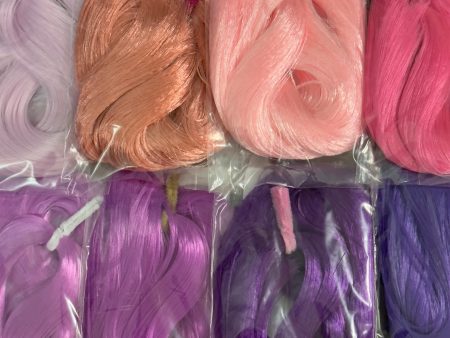 DG Nylon Artist Pack Pink & Purple 8 Color Doll Planet Hair Bundle 8oz pack 36  Length Online Hot Sale