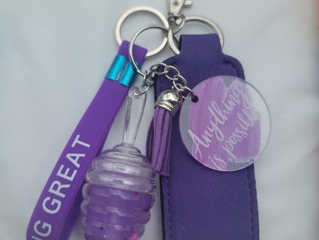 LIP GLOSS KEYRING set purple Supply