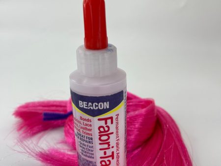 Beacon Fabri-Tac 2 FL oz 59mL Permanent Adhesive for Sealing Rerooted Nylon Doll Hair for Fashion Dolls and My Little Pony Online