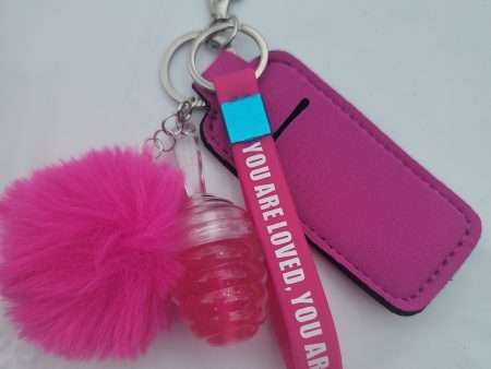 LIP GLOSS KEYRING set pink Sale