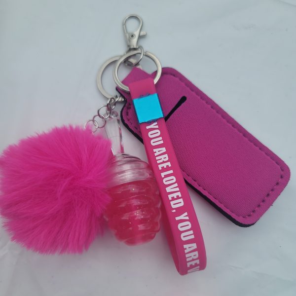 LIP GLOSS KEYRING set pink Sale