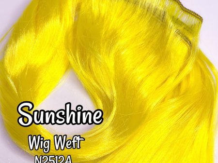 DG-HQ™ Wig Weft Nylon Sunshine N2521A Yellow Nylon Weft 30 Wx20 L Doll Hair for Making Fashion Doll Wigs Standard Temperature Discount