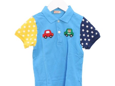 Miki House Short Sleeve Polo 5T - 6T (120cm) Fashion