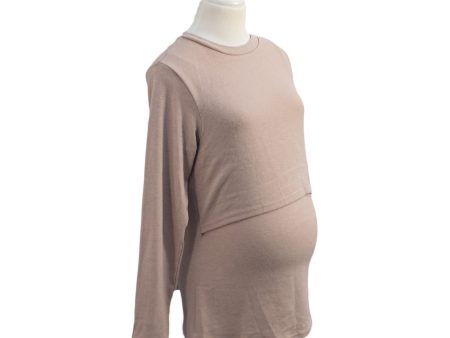 Milk Tea Maternity Nursing Top L Online Sale