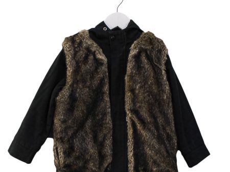 A for Apple Faux Fur Jacket 4T Hot on Sale