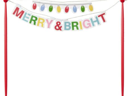 Merry & Bright Banner Layon Cheap