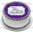 Diamond Plaque and Purple Cushion Edible Cake Topper Image ABPID57746 Sale