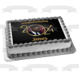 Graduation 2024 Graphite and Sparkles Frame Edible Cake Topper Image ABPID57754 Hot on Sale