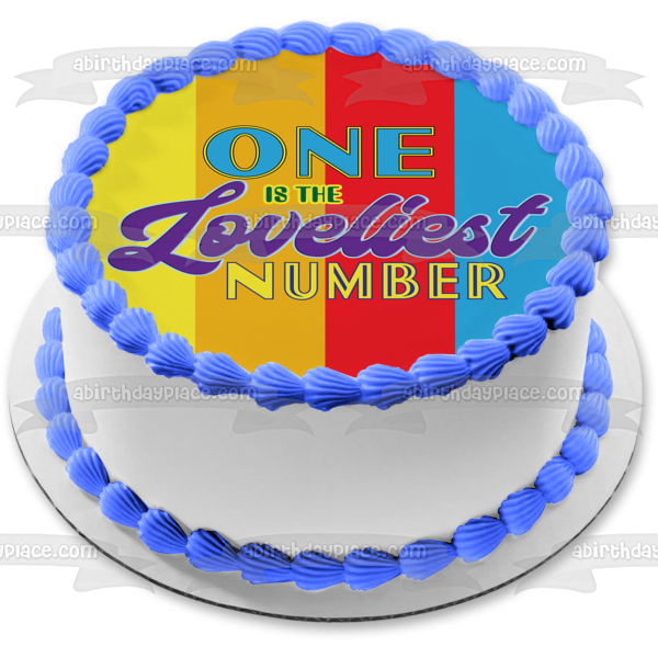 One is the Loveliest Number Edible Cake Topper Image ABPID57758 For Discount