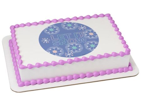 Let It Snow Edible Cake Topper Image Hot on Sale