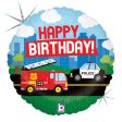 Emergency Vehicle Birthday 18  Round Foil Balloon, 1ct on Sale