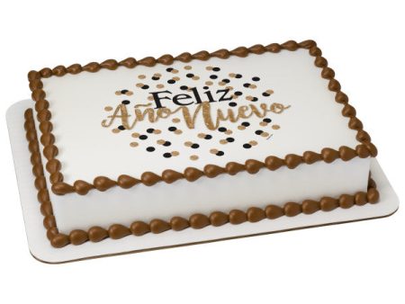 Feliz Año Nuevo Edible Cake Topper Image Discount