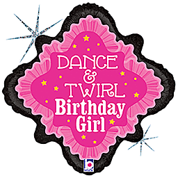 Dance Birthday 18  Shaped Foil Balloon, 1ct Cheap