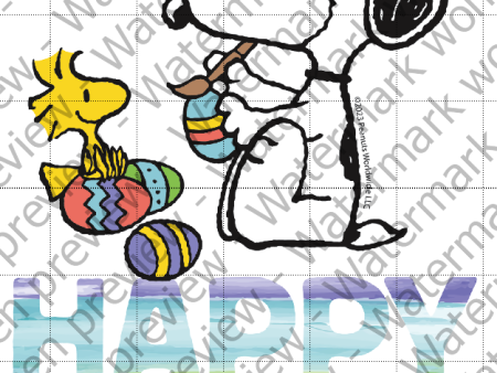 Peanuts Happy Easter Edible Cake Topper Image on Sale