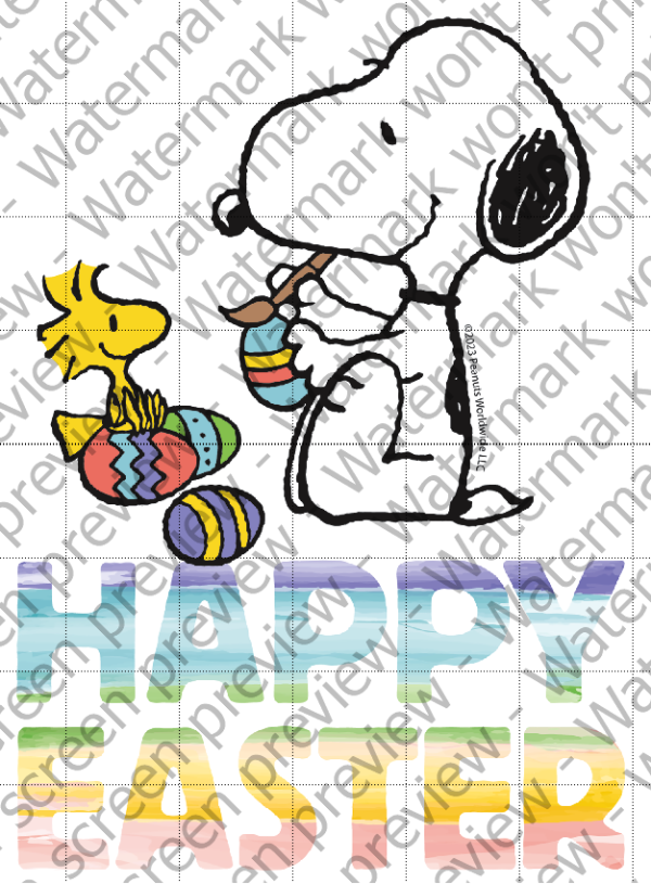 Peanuts Happy Easter Edible Cake Topper Image on Sale