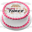 Young Wild and Three Edible Cake Topper Image ABPID57765 on Sale