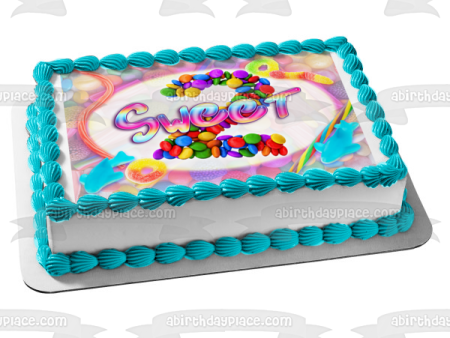 Two Sweet Candy Pieces Edible Cake Topper Image ABPID57756 Online