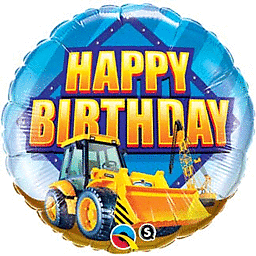 Construction Zone Birthday 18  Round Foil Balloon, 1ct on Sale