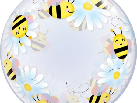 Sweet Bee and Daisies 24  Deco Bubble Balloon, 1ct Online Hot Sale