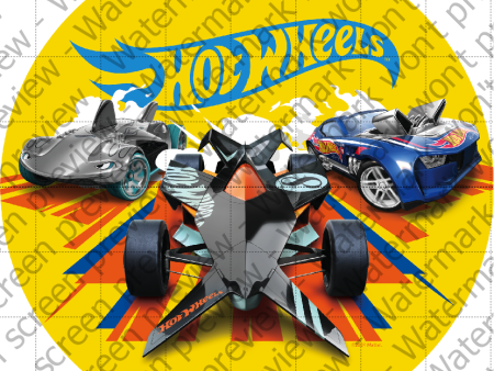 Hot Wheels Burnin  Rubber Edible Cake Topper Image Discount