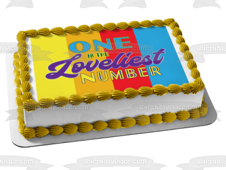 One is the Loveliest Number Edible Cake Topper Image ABPID57758 For Discount