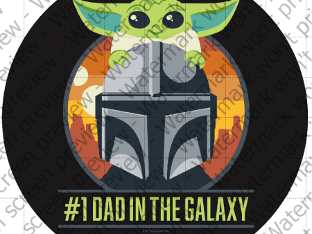 Star Wars The Mandalorian #1 Dad Edible Cake Topper Image For Sale