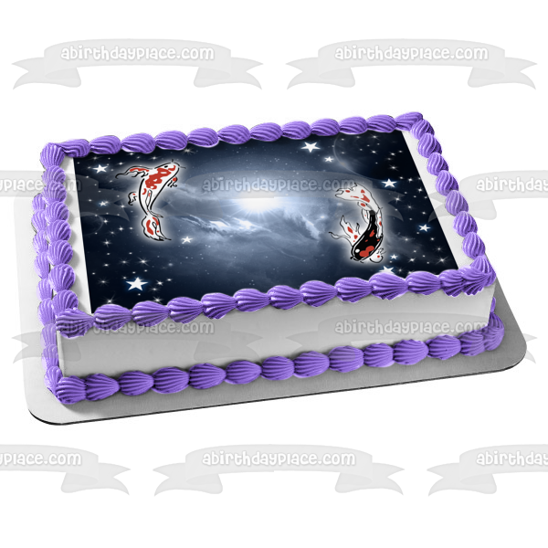 Galactic Koi Edible Cake Topper Image ABPID57750 Online