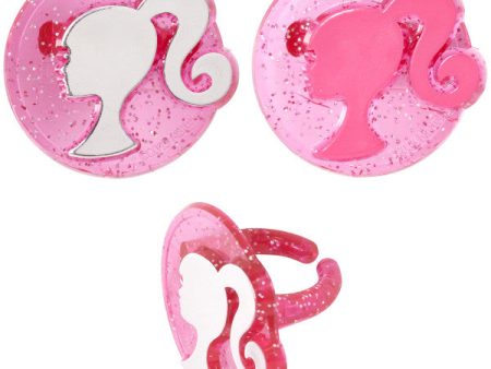 Barbie Silhouette Cupcake Rings Cheap