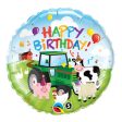 Birthday Barnyard 18  Round Foil Balloon, 1ct Online Hot Sale